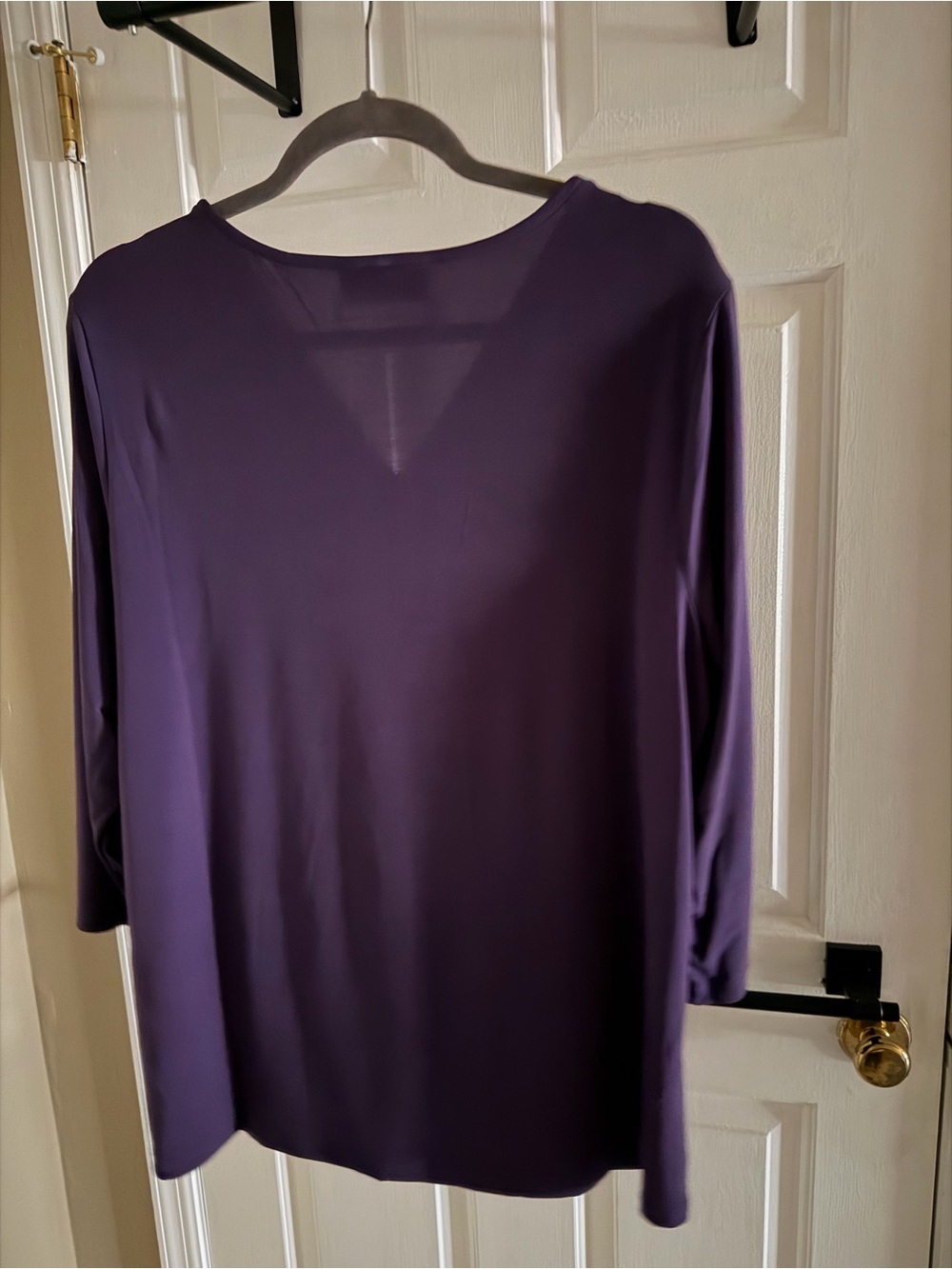Lane Bryant Deep Purple Long-Sleeve Draped Top